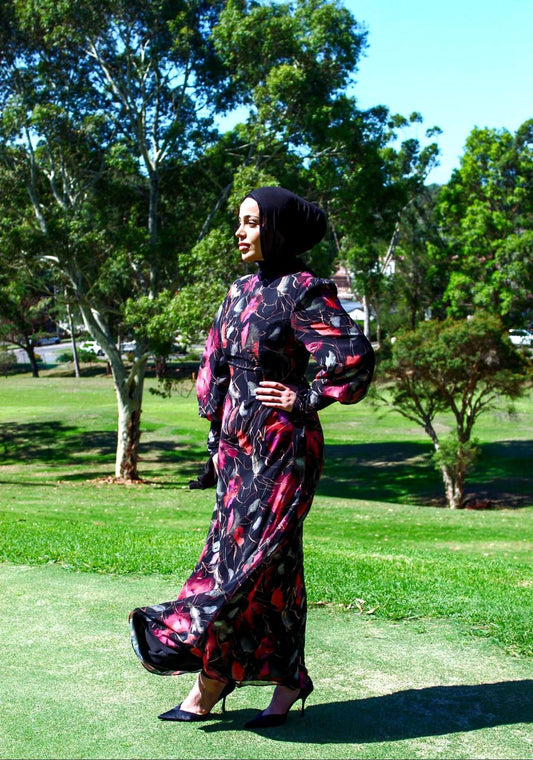 Zaynab Black Floral