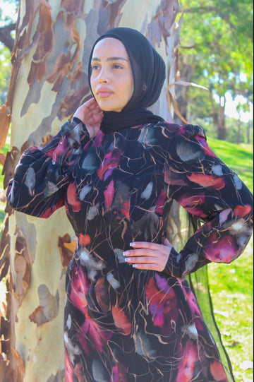 Zaynab Black Floral