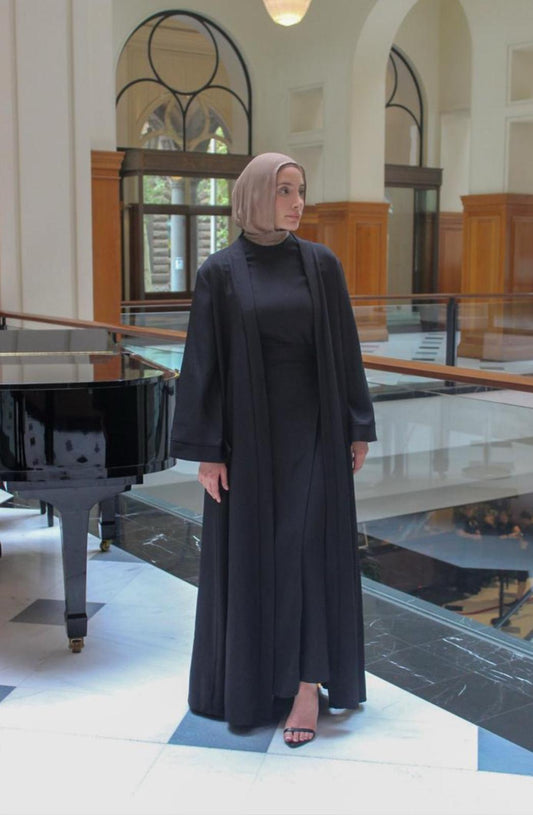 Rukaya Black Abaya Set