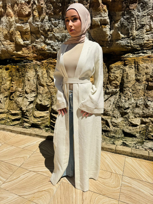 Lujaine Shimmer Kimono – Off White